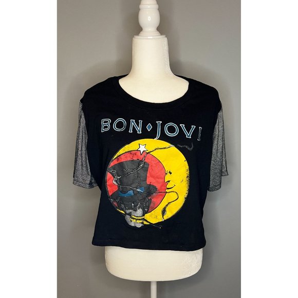 Bon Jovi American Tour 1987 2X Cropped Top - Picture 1 of 6